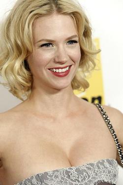 January Jones feels "lucky" with her pregnancy