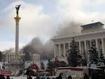 Tents active participants of Maidan burned in Kyiv on St. Michael