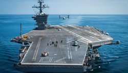 The United States sent aircraft carriers to the Korean Peninsula