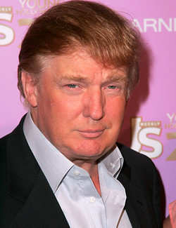 Donald Trump is proud to still have all his own hair