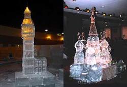 Ice sculpture of Big Ben unveiled in Moscow
