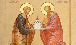 The Church celebrates the apostles Peter and Paul