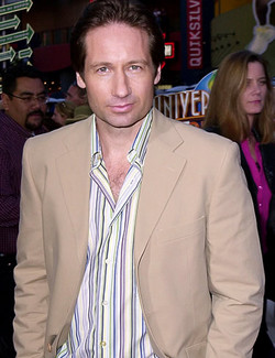 David Duchovny loves showering naked in his back yard