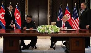 Trump and Kim Jong UN signed the final document after negotiations