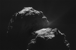Comet Churyumov - Gerasimenko has spewed gas