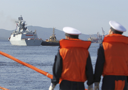 The Chinese Navy ships went to the Russian naval base