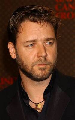 Russell Crowe is a "lot calmer" nowadays.