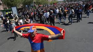 Protesters blocked the Central street and the international roads in Yerevan