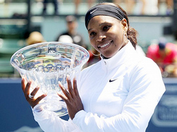 Serena wins first tournament after return