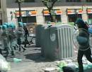 Clashes between protesters and law enforcement agencies took place in Naples
