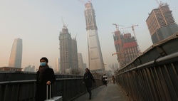 China covered in smog