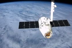 The ISS sent the space ship "Dragon"