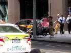 In Melbourne the car ran over pedestrians