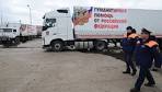 The trucks that delivered humanitarian aid in the Donbass, returned to the Russian Federation
