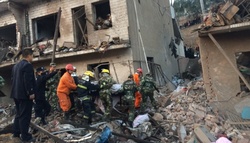 In the Chinese residential complex, a powerful explosion
