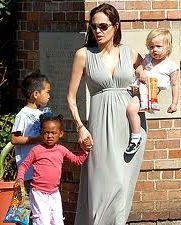 Angelina Jolie shares a bed with her children