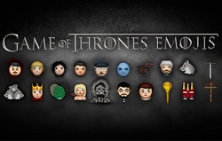 The characters of the television series "Game of thrones" turned into smiles