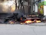 In the center of Kiev there was a scuffle between the national guard under and radicals
