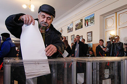 In the Ukraine culminated in elections in local governments