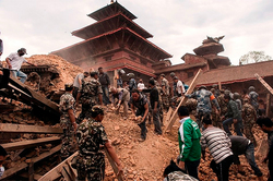 Survivors in Nepal looking for on Facebook