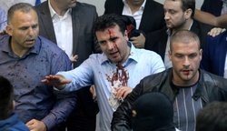 In the Parliament of Macedonia riots broke out