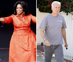 Oprah Winfrey and James Cameron are highest-earning