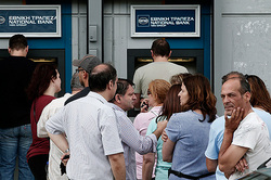 Greece because of the panic closed all banks