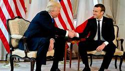 Macron explained his tense hands with trump