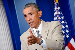 Suit Obama caused a scandal