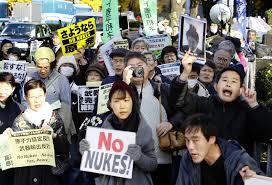 The Japanese survivors of the atomic bombing, protested nuclear doctrine of the United States