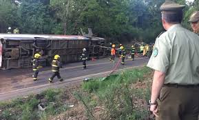 In Poland, the overturned bus with Russian tourists
