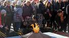 The eternal flame for the first time in 5 years lit in Lugansk
