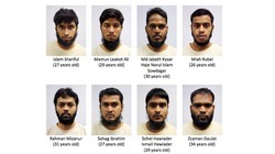 In Singapore they arrested 8 men charged with terrorist acts in Bangladesh