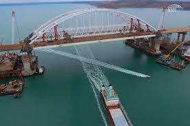They started building a railway bridge spans in the Crimea
