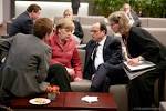 The result of the negotiations between Hollande and Merkel may affect the adoption of EU sanctions 


