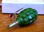 Man gets borrowed money with the help of the hand grenade