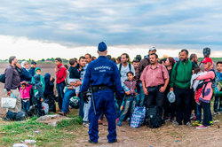 Hundreds of migrants broke through the border of the EU