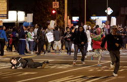 In the United States during the protests began shooting