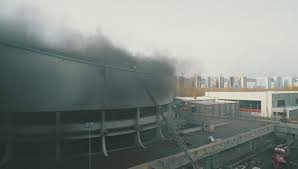 In the Palace of sport in Krasnoyarsk there was a fire