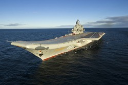 In new York city honoring the crew of the aircraft carrier "Admiral Kuznetsov"