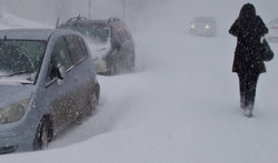 The snow cyclone has covered several regions of Russia