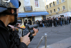 In Marseille British fans staged a mass brawl