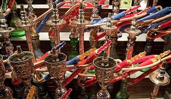 The Russians were allowed hookah in the cafe