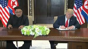 Trump said he would sign the document with the DPRK