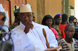 The head of Gambia has threatened to cut the throat of gay