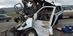 In Dagestan, the bus collided with the trailer of "KAMAZ"