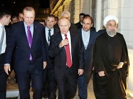 The trilateral meeting in Sochi. Discussed Putin, Rouhani and Erdogan