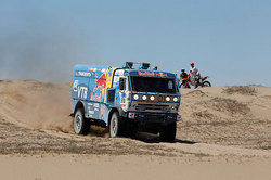 The trucks took the lead in Dakar
