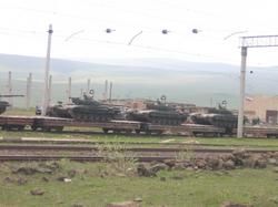Another one train with Russian military hardware leaves Georgia