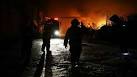 The firefighters of Donetsk all night fought the fire at the large city dump
